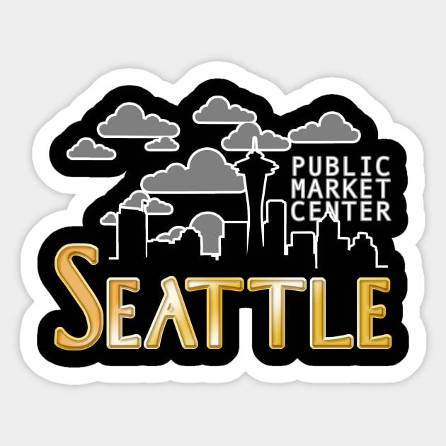 Seattle Skyline Sticker by nickbuccelli